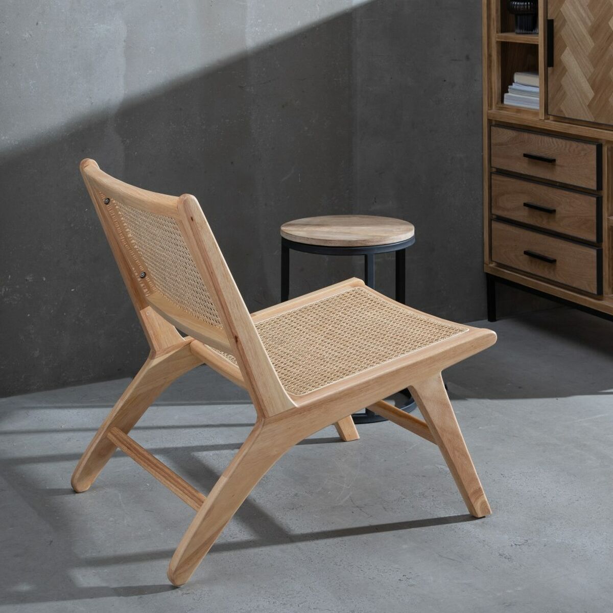Fåtölj Naturell Trä Rattan 60,5 x 73,5 x 72,5 cm - 9