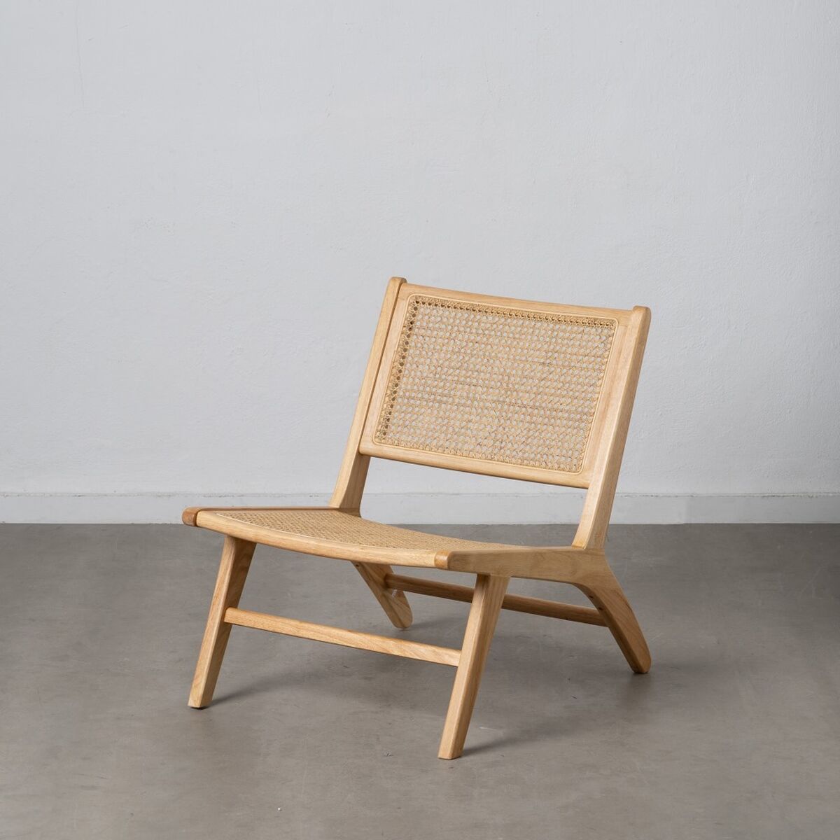 Fåtölj Naturell Trä Rattan 60,5 x 73,5 x 72,5 cm