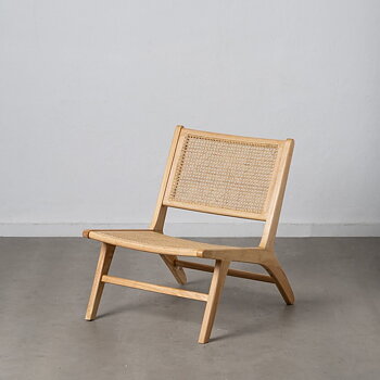 Fåtölj Naturell Trä Rattan 60,5 x 73,5 x 72,5 cm