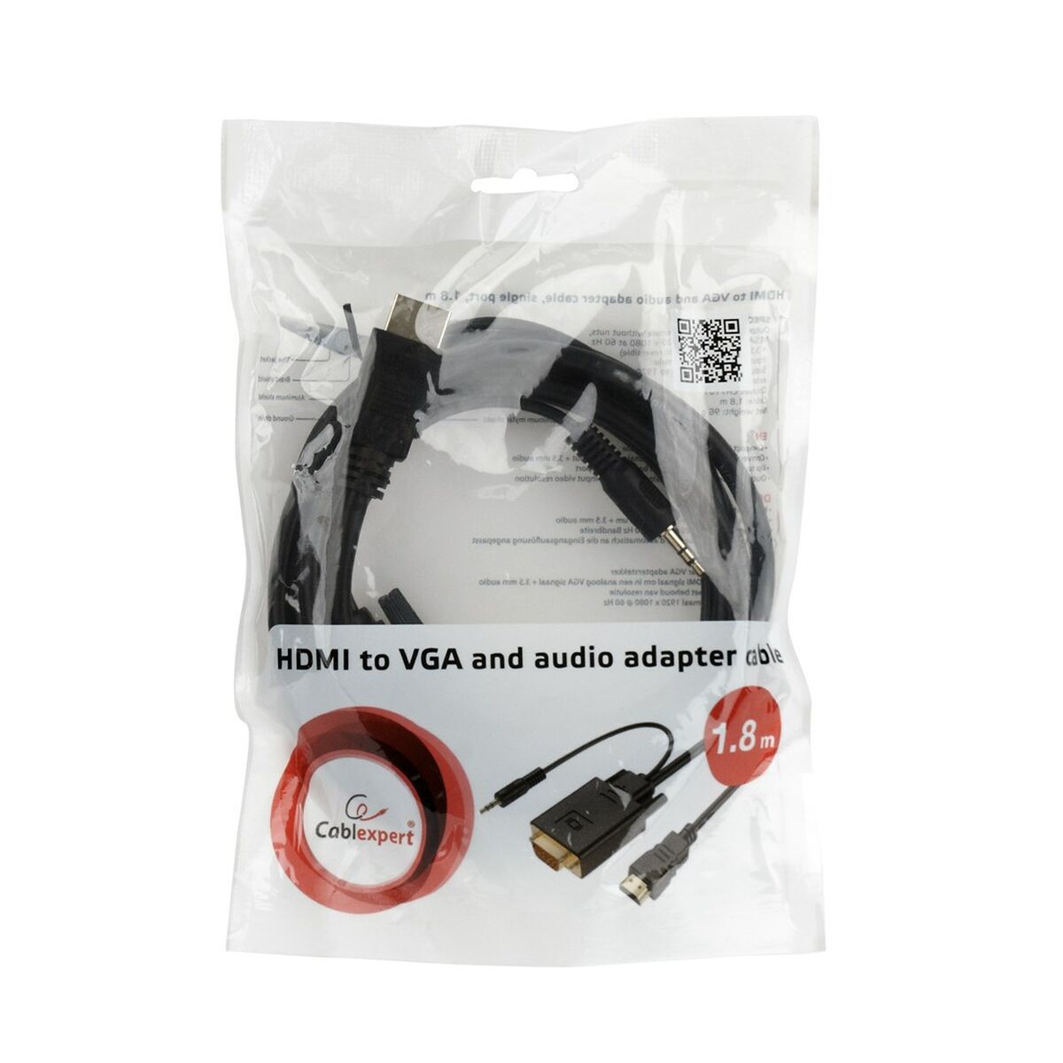 VGA till HDMI med Audio Adapter GEMBIRD A-HDMI-VGA-03-10 Svart 3 m - 2