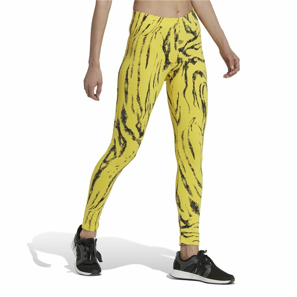 Sport-leggings, Dam Adidas Future Icons Animal-Print Gul - 4