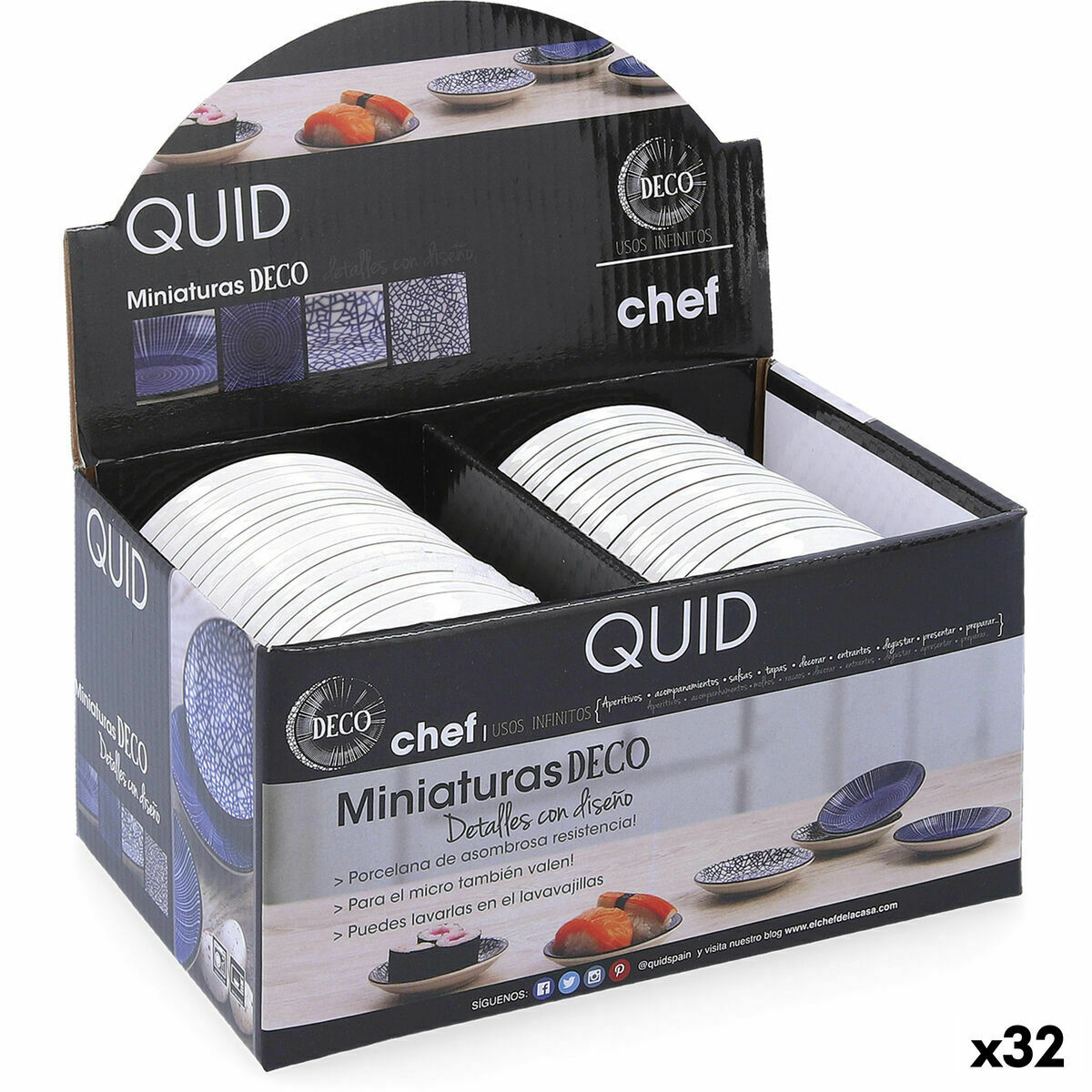 Dessert Quid Chef Keramik Multicolour (9 cm) (Pack 32x) - 14