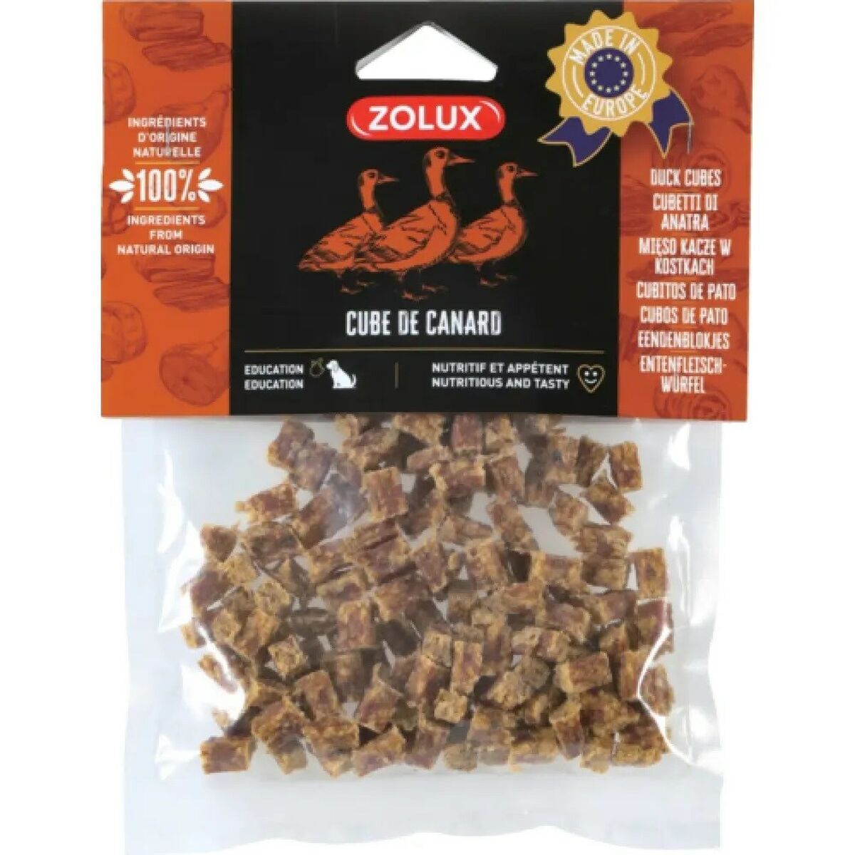 Hundgodis Zolux Cubos de Pato 100 g