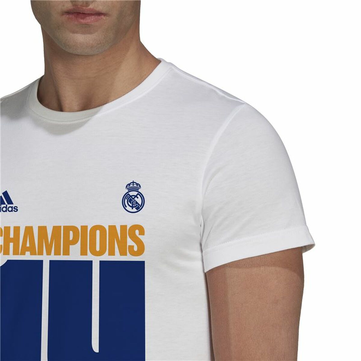 Kortärmad fotbollströja för herrar Adidas Real Madrid Champions 2022 - 5