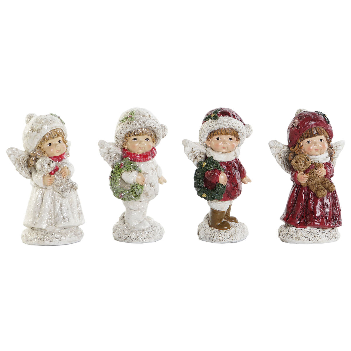 Julgranskula DKD Home Decor Multicolour Pojkar 6,7 x 5,1 x 11,4 cm (4 antal)