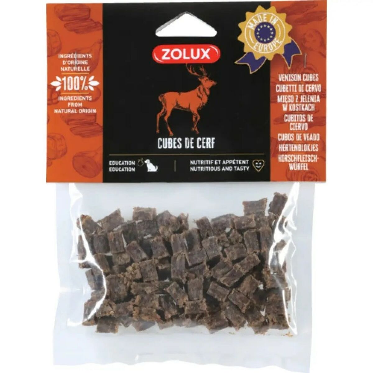 Hundgodis Zolux Cubitos de ciervo 100 g