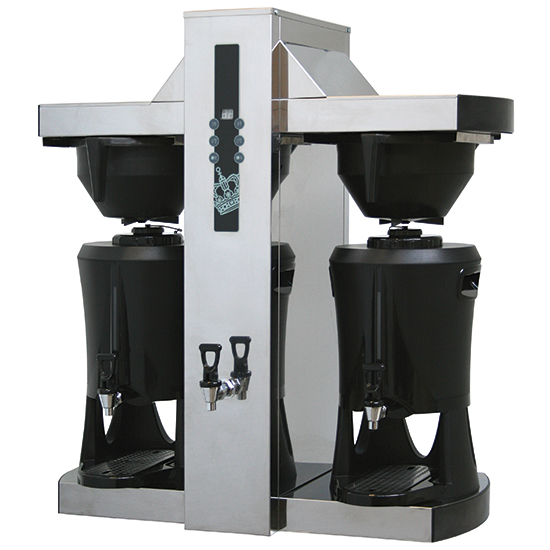Kaffebryggare med 2 tankar 5 liter och 2 termosar 5 liter