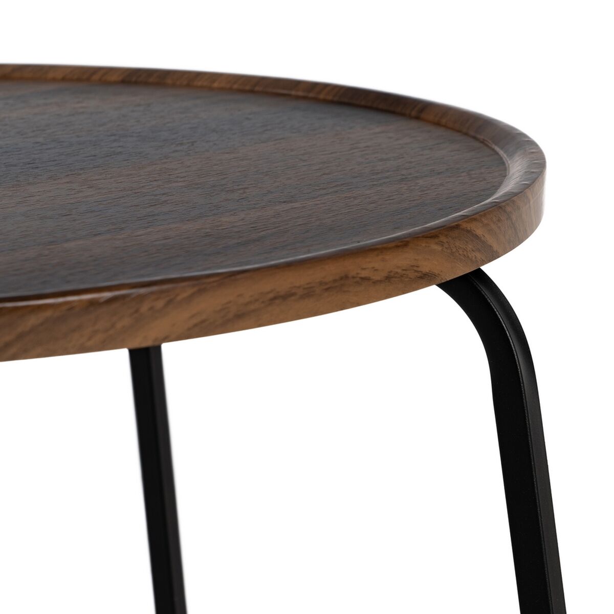 Soffbord Brun Svart Järn Trä MDF 60 x 60 x 45 cm - 5