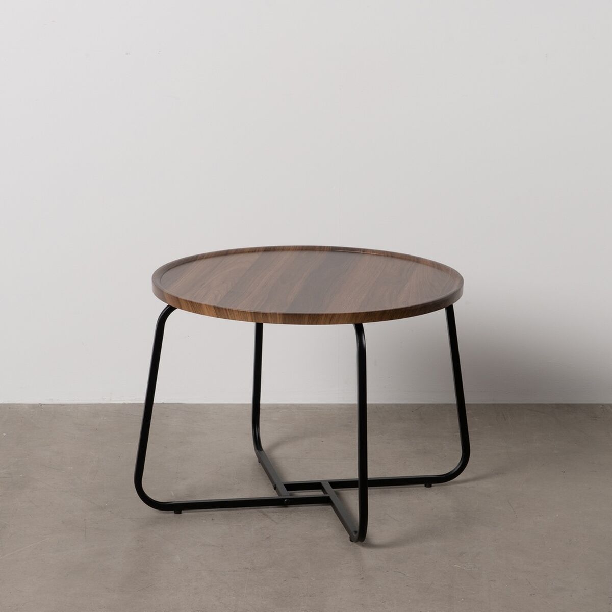 Soffbord Brun Svart Järn Trä MDF 60 x 60 x 45 cm - 2