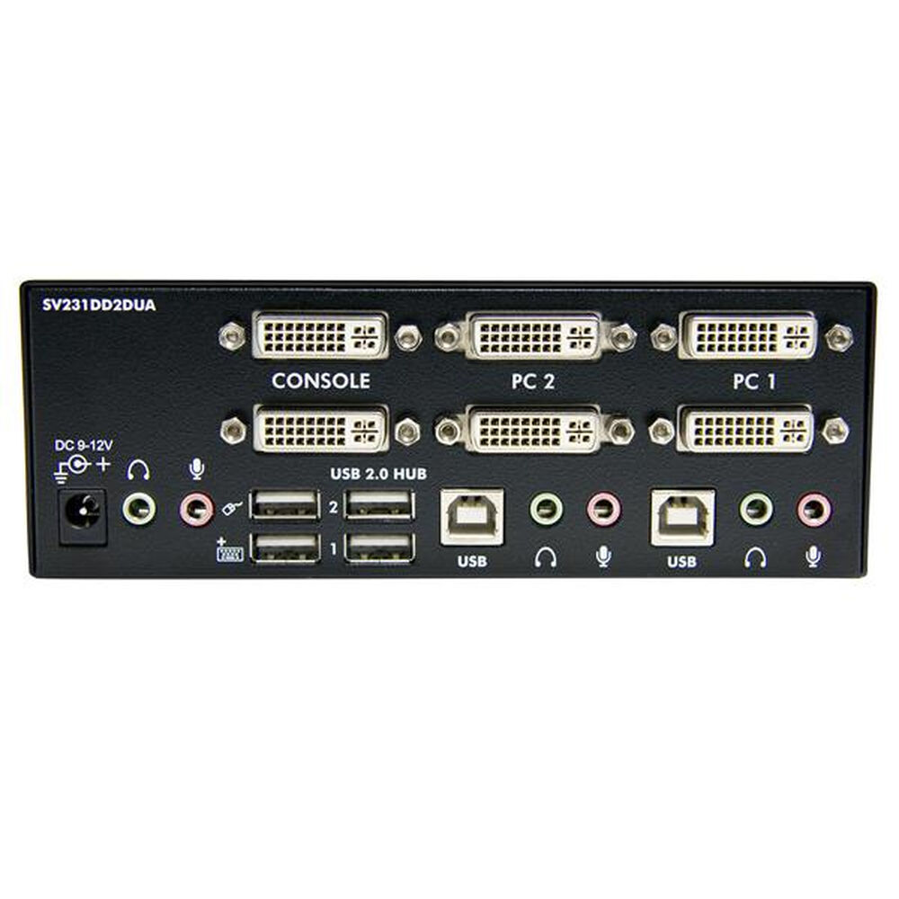 KVM -omvandlare med 2 portar Startech SV231DD2DUA - 2