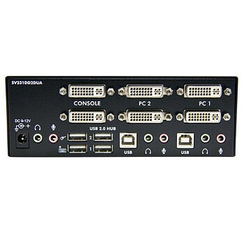KVM -omvandlare med 2 portar Startech SV231DD2DUA