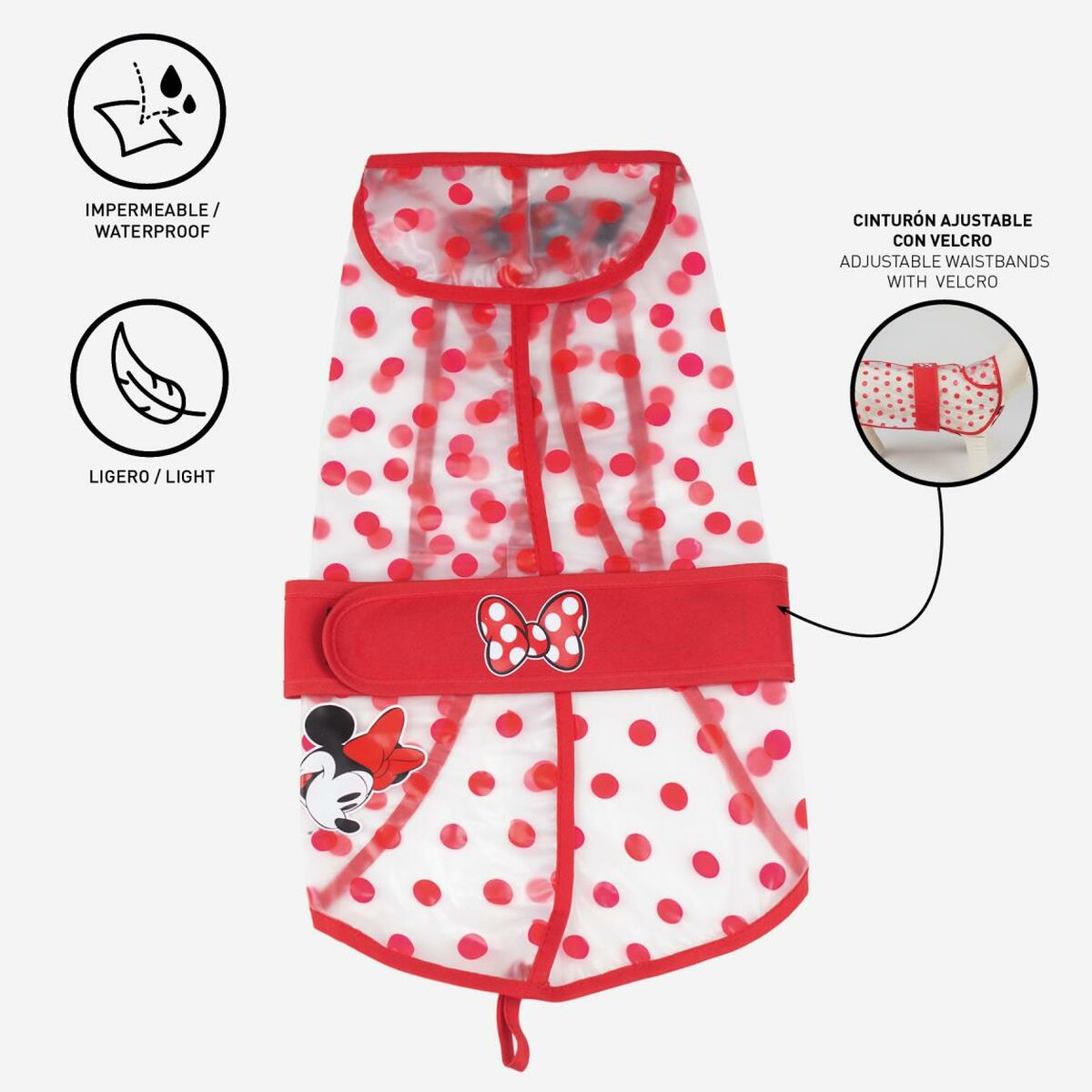 Regnrock för hundar Minnie Mouse Röd - 10