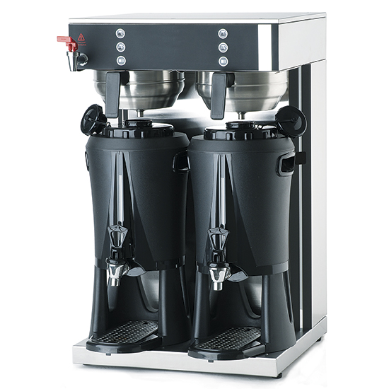 Kaffebryggare med 2 behållare 5 liter och 2 termosar 2,5 liter