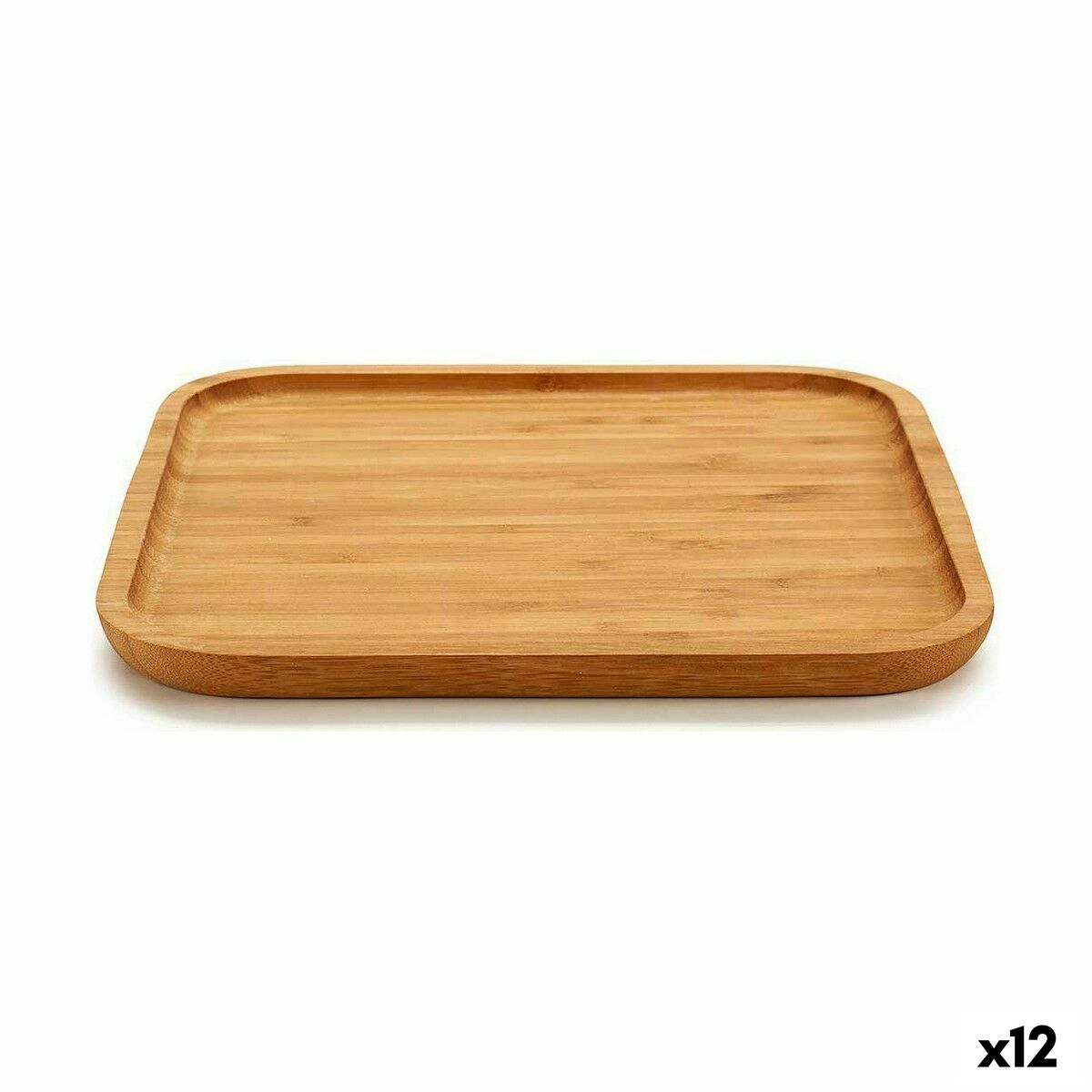Snacksbricka Kinvara Brun Fyrkantig 25 x 1,5 x 25 cm (12 antal)