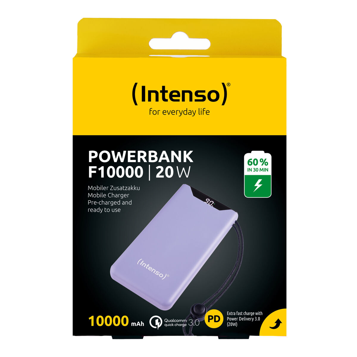 Powerbank Integral 10000 mAh Purpur Lila Violett