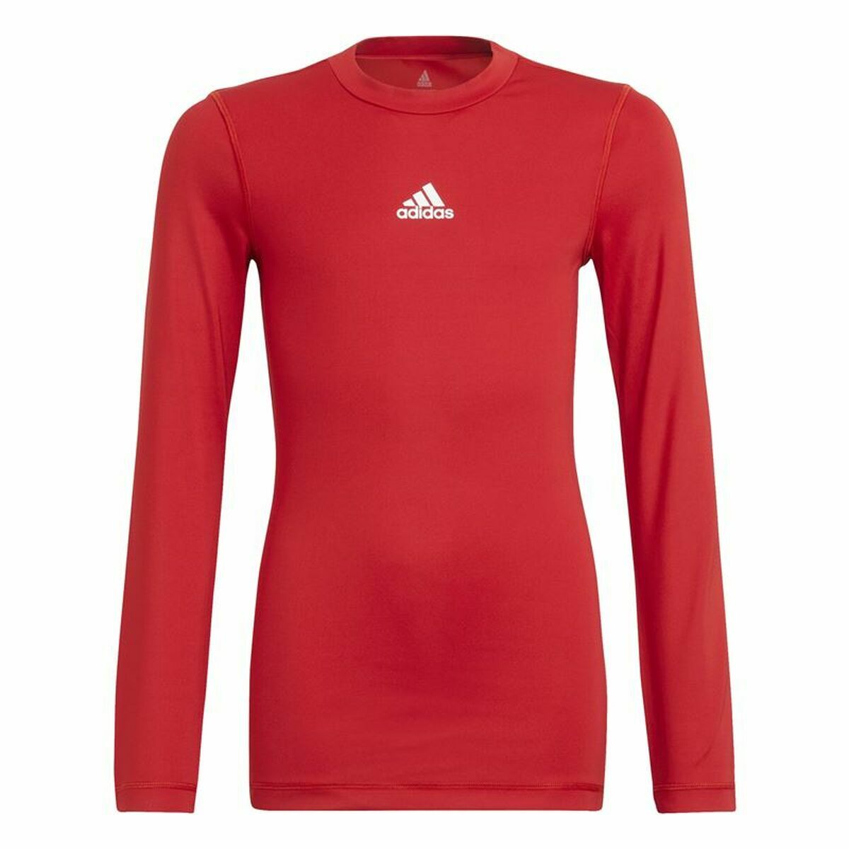 Kortärmad fotbollströja, Barn Adidas Techfit Top Röd