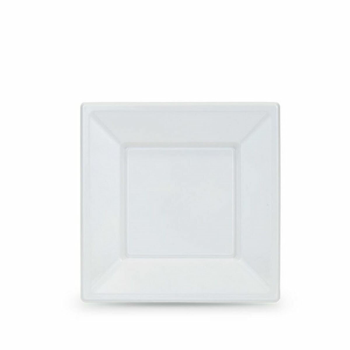 Set med återanvändbara tallrikar Algon Vit Plast 18 x 18 x 1,5 cm (24 antal) - 4