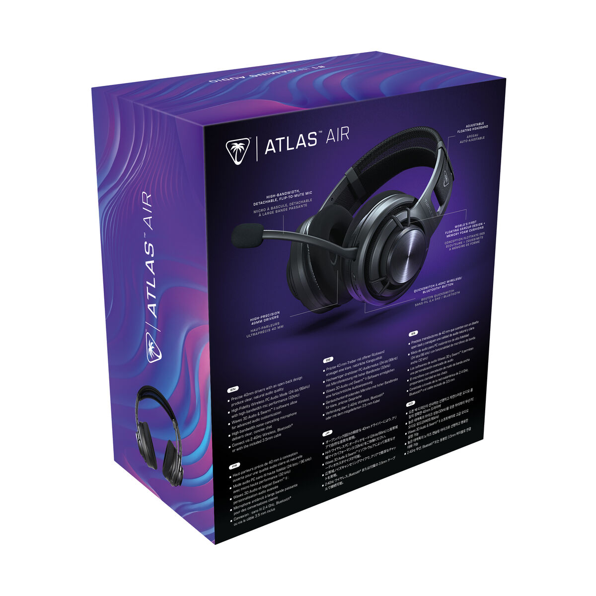 Hörlurar med Mikrofon Turtle Beach Atlas Air Svart - 5