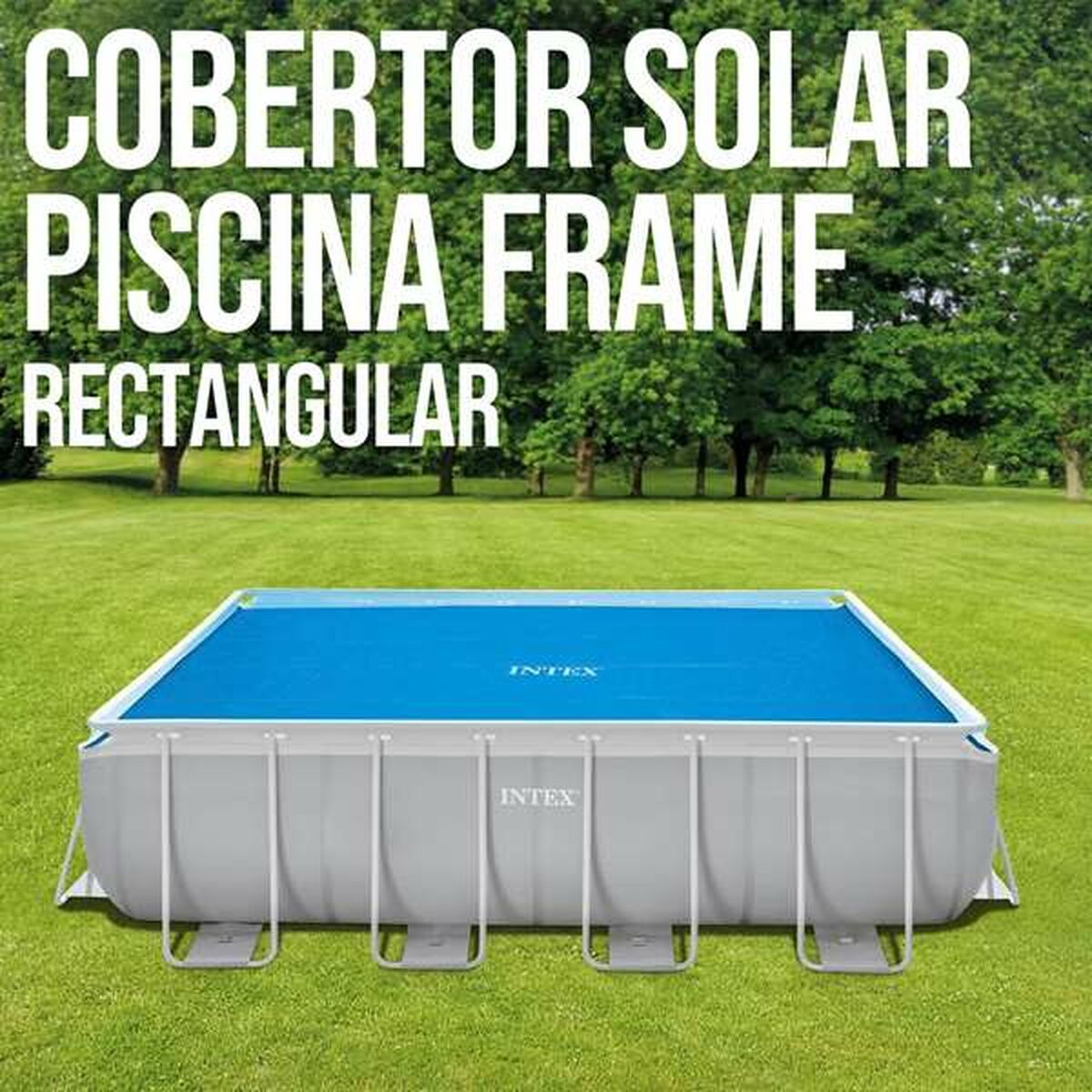 Pool Cover Intex Frame Sol Rektangulär 378 x 186 cm - 8