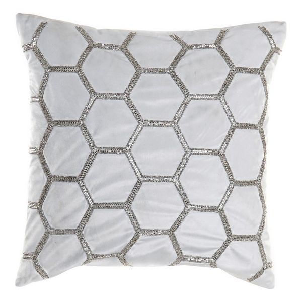 Kudde DKD Home Decor Sammet Geometrisk (45 x 45 cm)