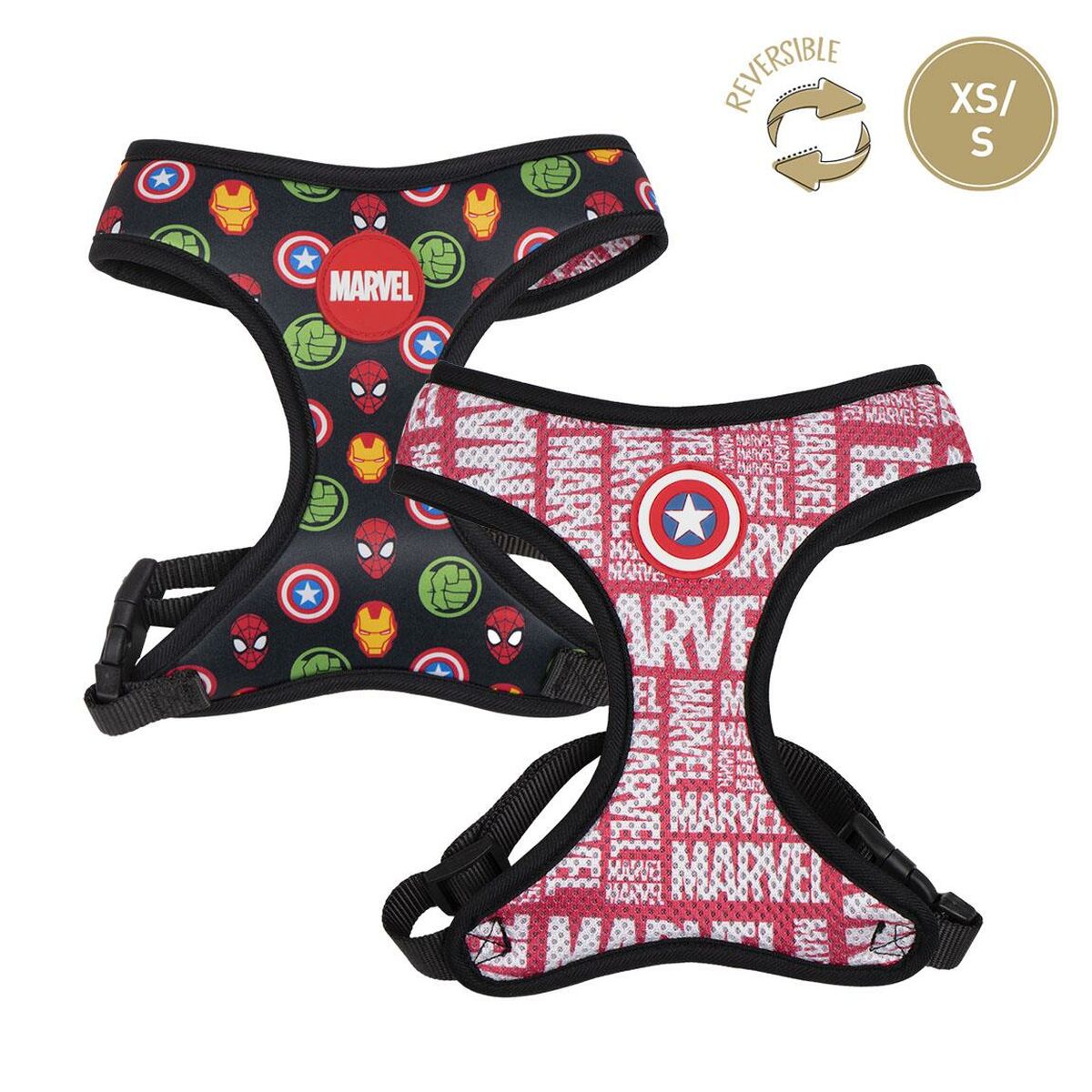 Hundsele Marvel Vändbar Röd XS - 5