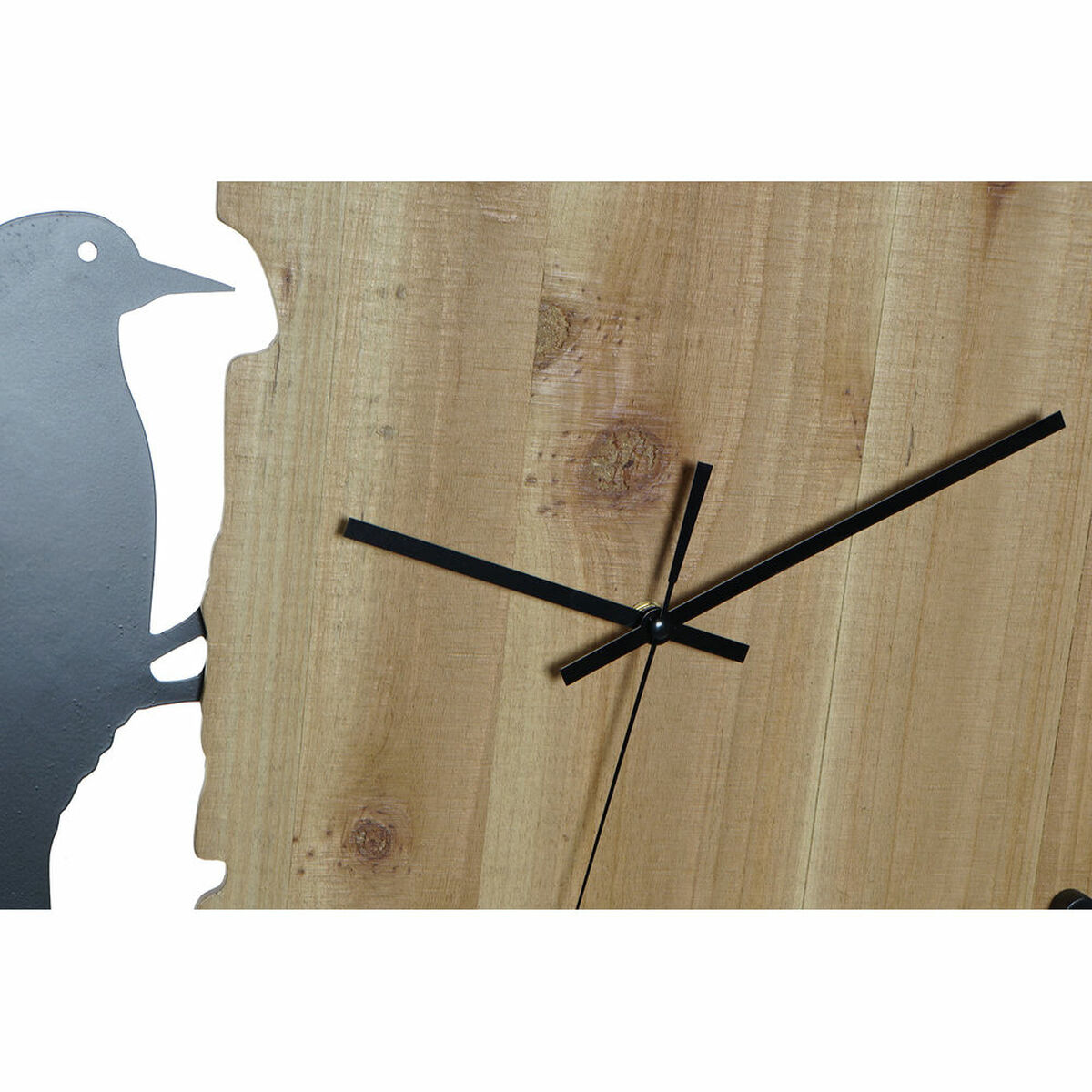 Väggklocka DKD Home Decor Vit Brun Svart Vit/Svart Järn Plast Trä MDF Fågel 50 x 4 x 50 cm (2 antal) - 8