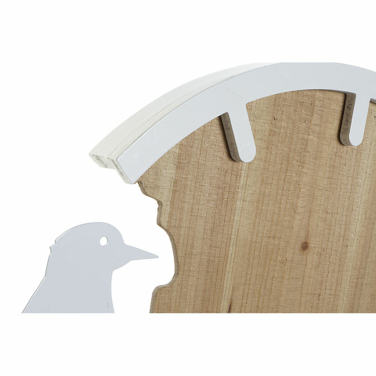 Väggklocka DKD Home Decor Vit Brun Svart Vit/Svart Järn Plast Trä MDF Fågel 50 x 4 x 50 cm (2 antal) - 9