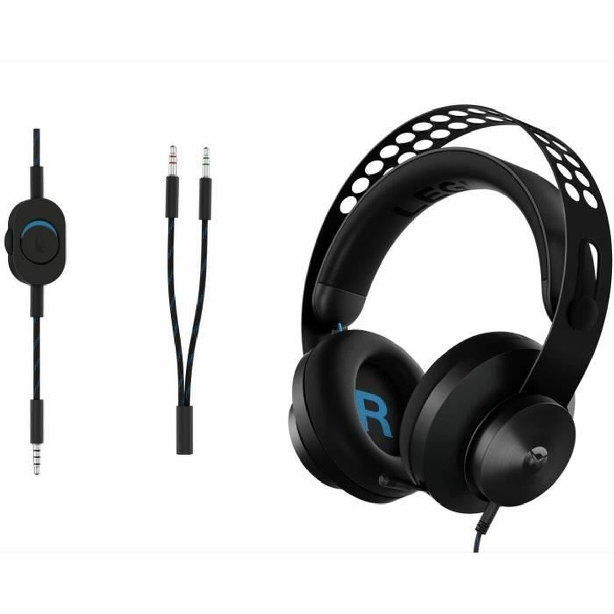 Spelhörlurar med mikrofon Lenovo Legion H300 Svart - 3