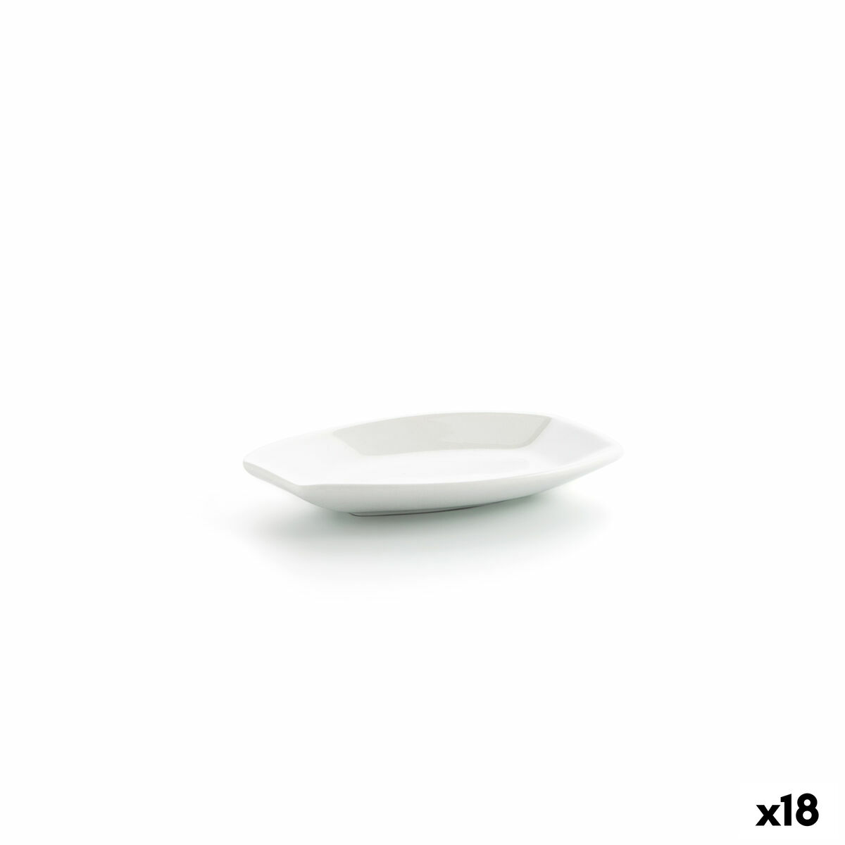 Snacksbricka Ariane Alaska Vit Keramik Avlång 10 x 7,4 x 1,5 cm 9,6 x 5,9 cm (18 antal)