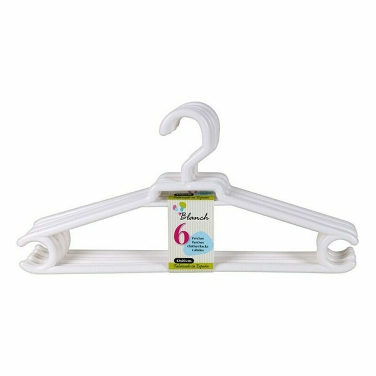 Hängare Blanch Dem Blanch Plast 6 Delar 42 x 20 cm (8 antal) - 2