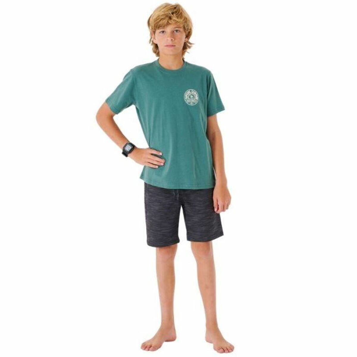 T-shirt med kortärm Barn Rip Curl Stapler  Blå - 3