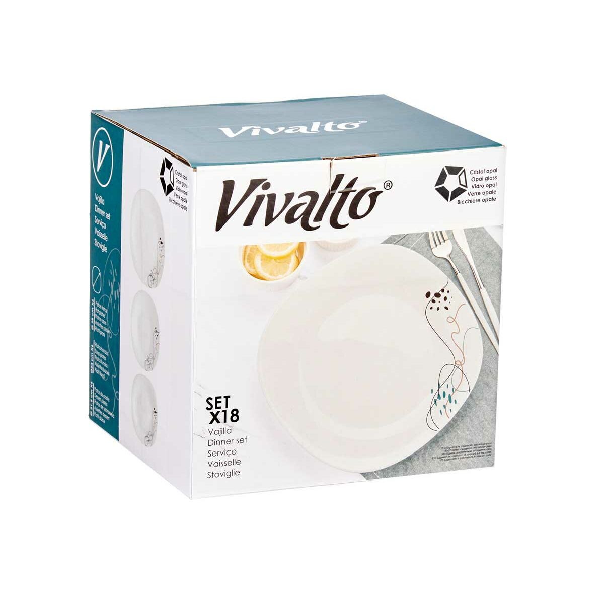 Servissats Vivalto LFP-110/85/LFTP-90 1 Vit Opalinglas (2 antal) - 4