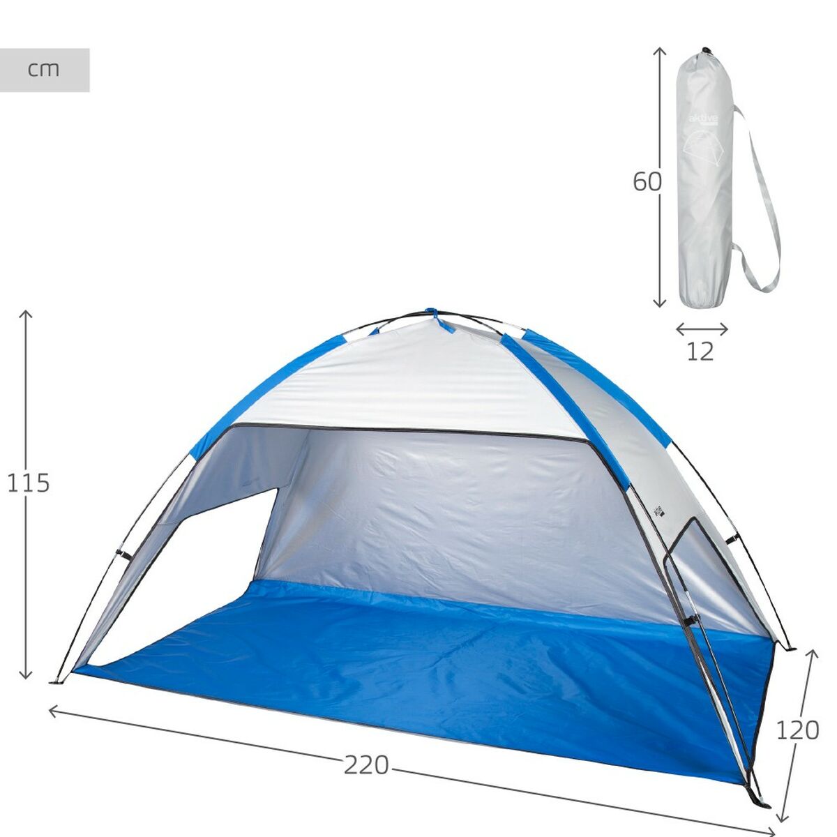 Strandtält Aktive Polyester 220 x 115 x 120 cm - 12