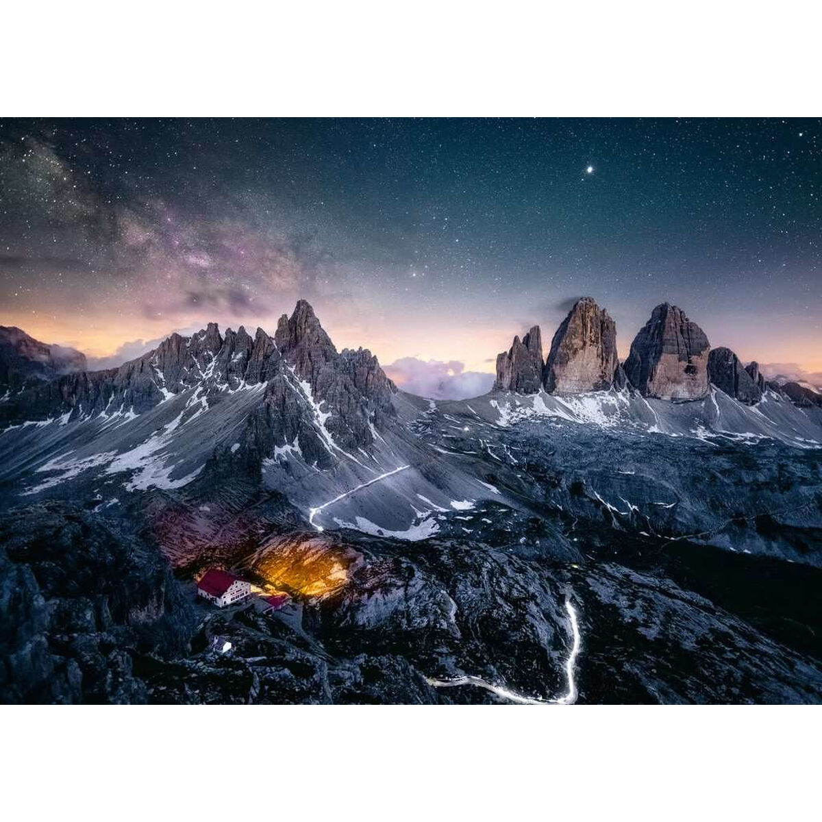 Pussel Ravensburger 17318 Three Peaks at Lavaredo - Italy 1000 Delar - 2