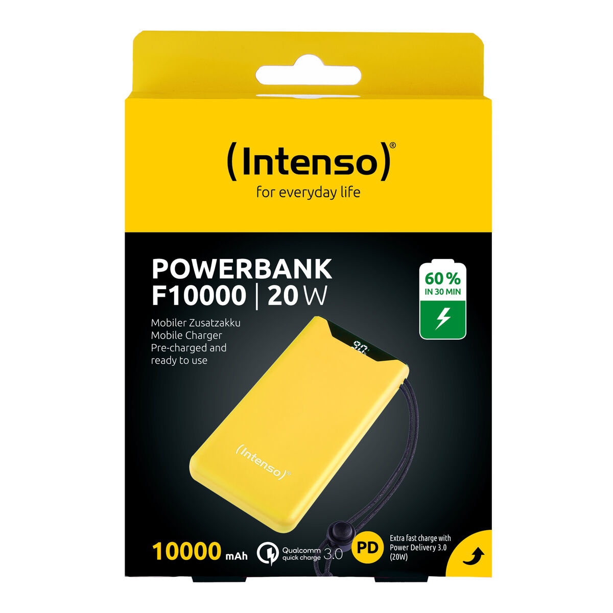 Powerbank INTENSO 10000 mAh Gul