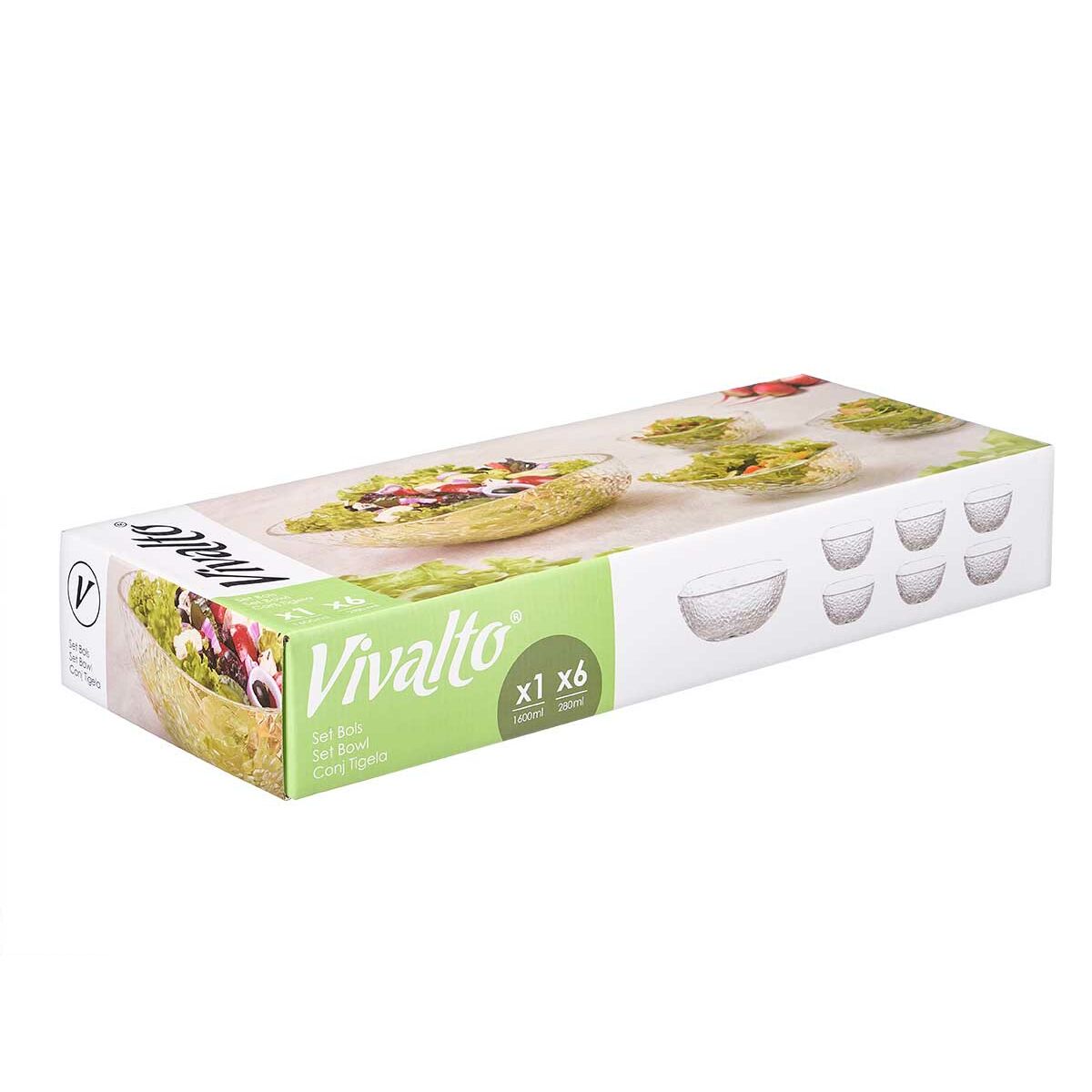 Edénykészlet Vivalto TP70165BK/BH Transparent Glas 20 x 20 x 8 cm 10,3 x 10,3 x 5,5 cm (4 antal) - 3