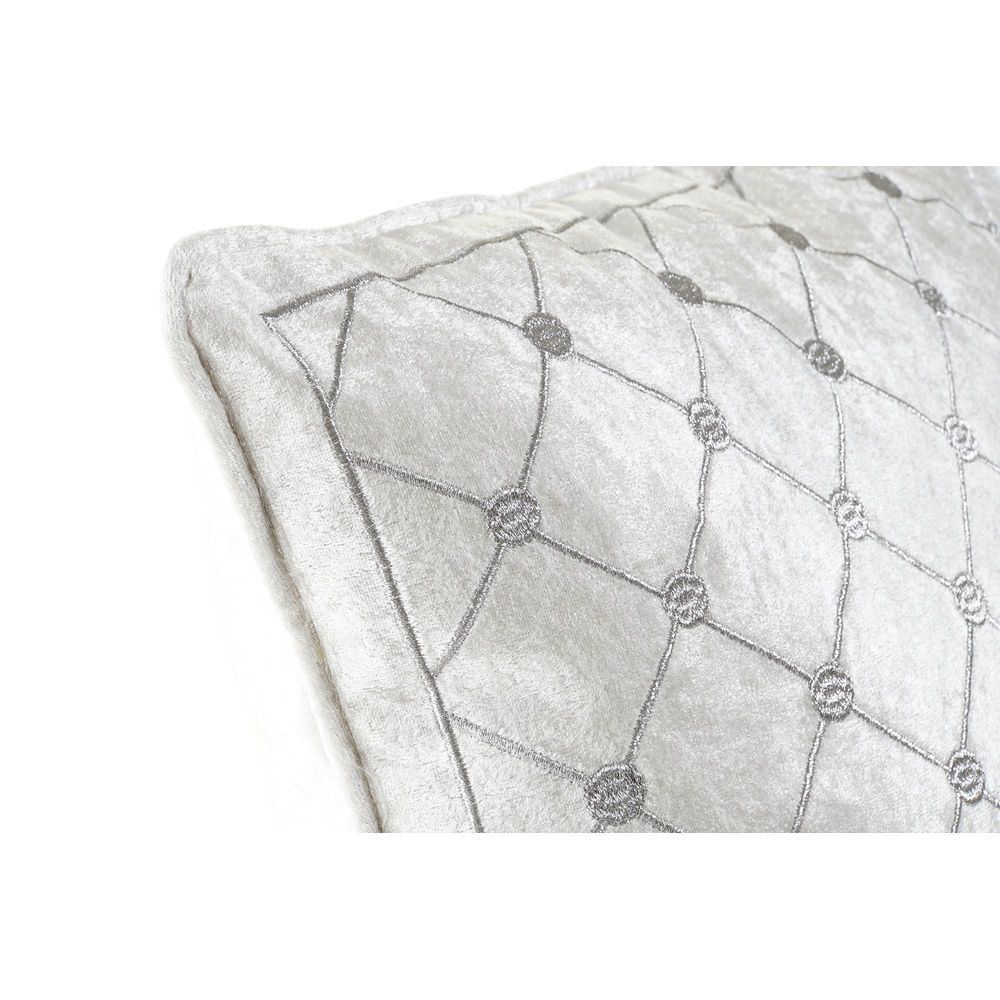 Kudde DKD Home Decor 8424001850327 Grå 45 x 10 x 45 cm Vit Romb - 2