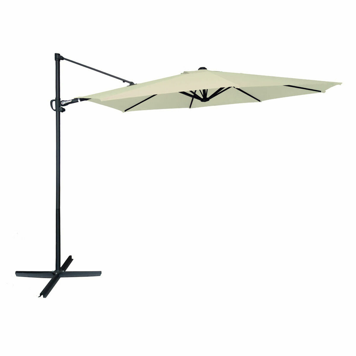 parasoll Aktive Roma 300 x 245 x 300 cm Kräm Ø 4,8 cm Aluminium