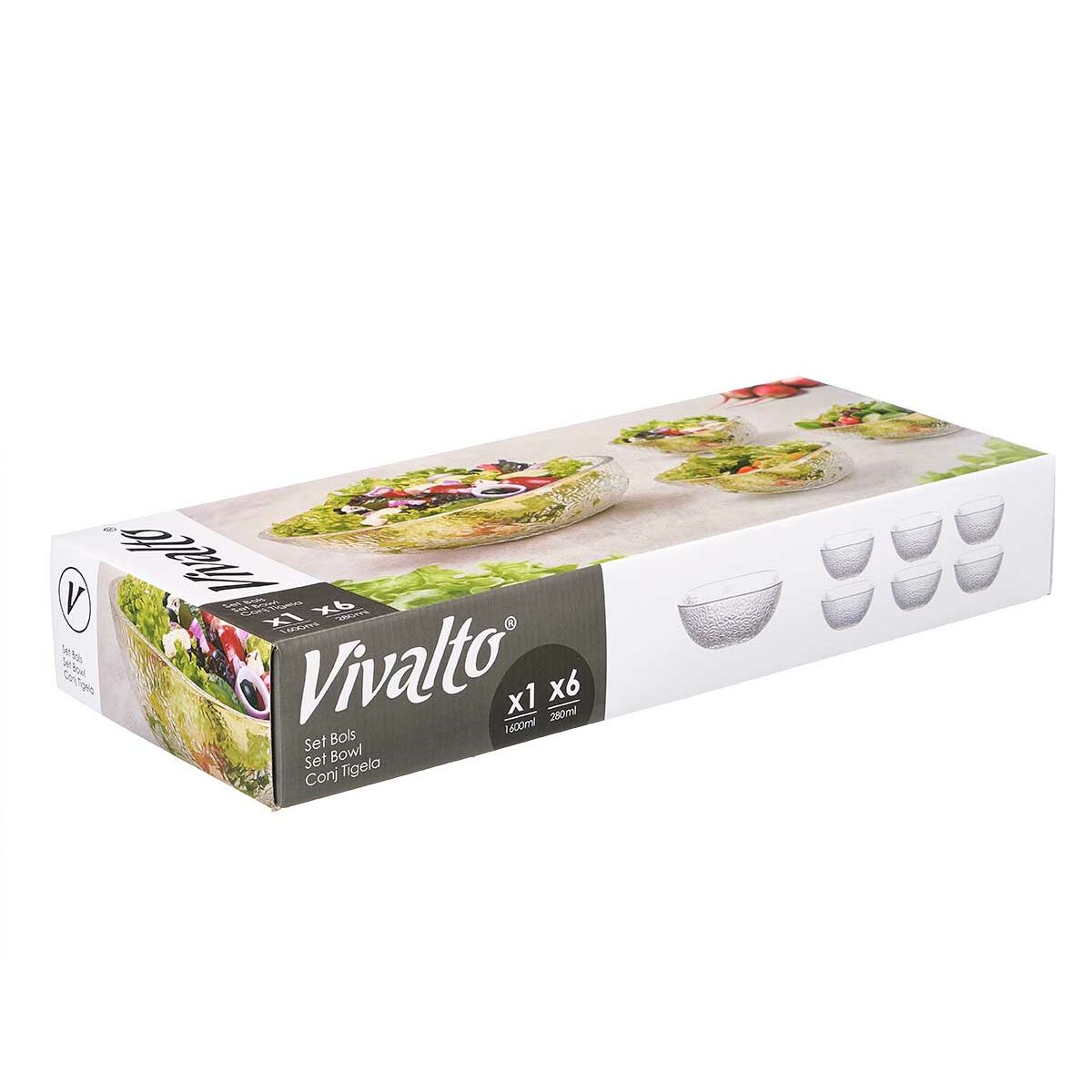 Edénykészlet Vivalto TP70165IC/BH Transparent Glas 20 x 20 x 8 cm 10,3 x 10,3 x 5,5 cm (4 antal) - 3