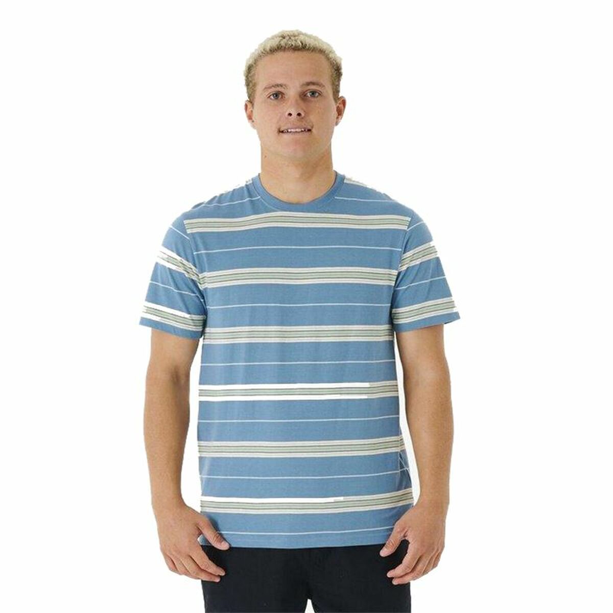 T-shirt Rip Curl Surf Revival Stripe Aquamarine Män