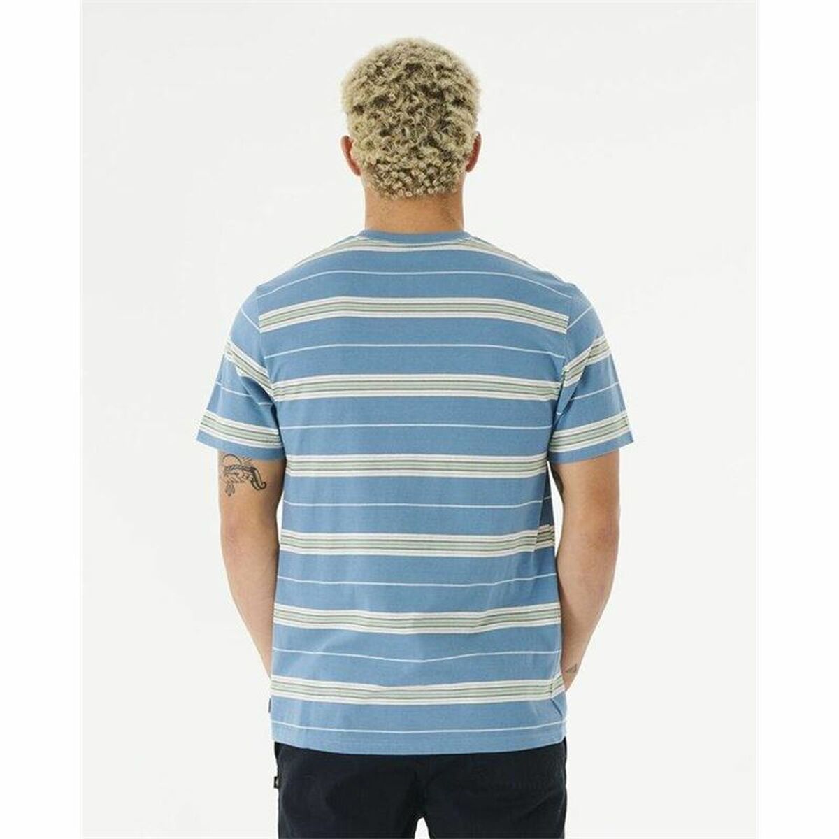 T-shirt Rip Curl Surf Revival Stripe Aquamarine Män - 2