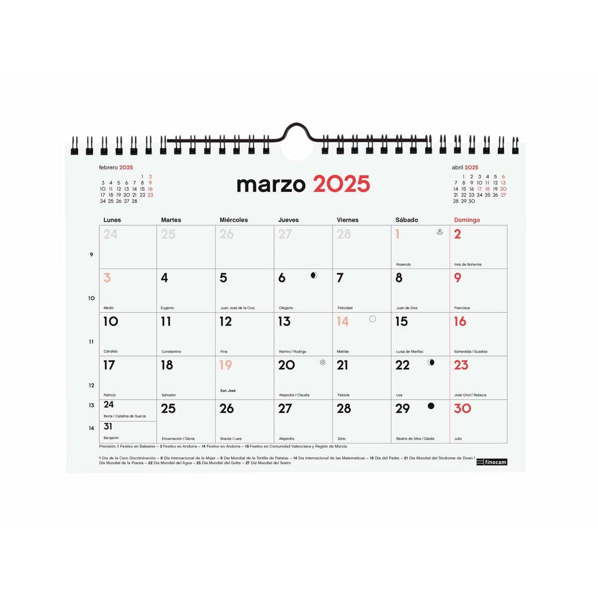 Väggkalender Finocam Papper 2024-2025 21 x 15 cm 16 Månader - 3