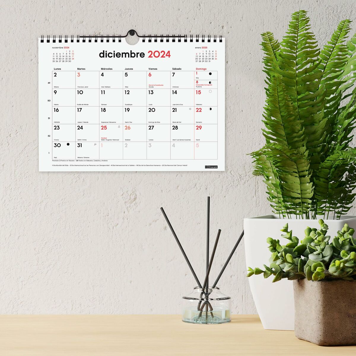 Väggkalender Finocam Papper 2024-2025 21 x 15 cm 16 Månader - 4