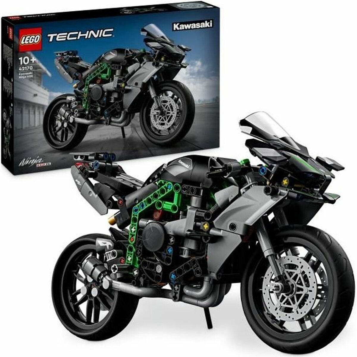 Byggsats Lego Technic 42170 Kawasaki Ninja H2R Svart 643 Delar