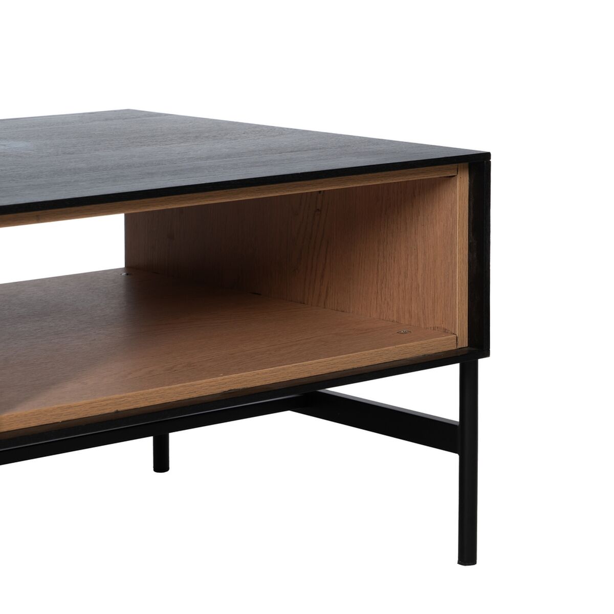Soffbord ORLEANS Svart Naturell Järn Trä MDF 124 x 60 x 43,5 cm - 5