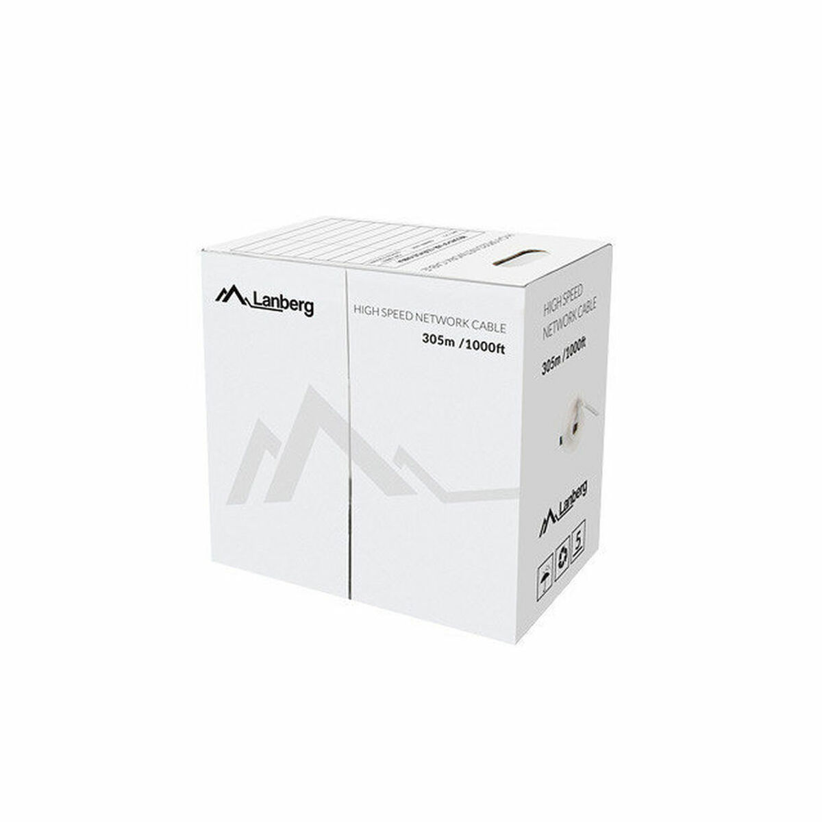 Kabel Ethernet LAN Lanberg CA20423475 Blå Svart 305 m 305 m