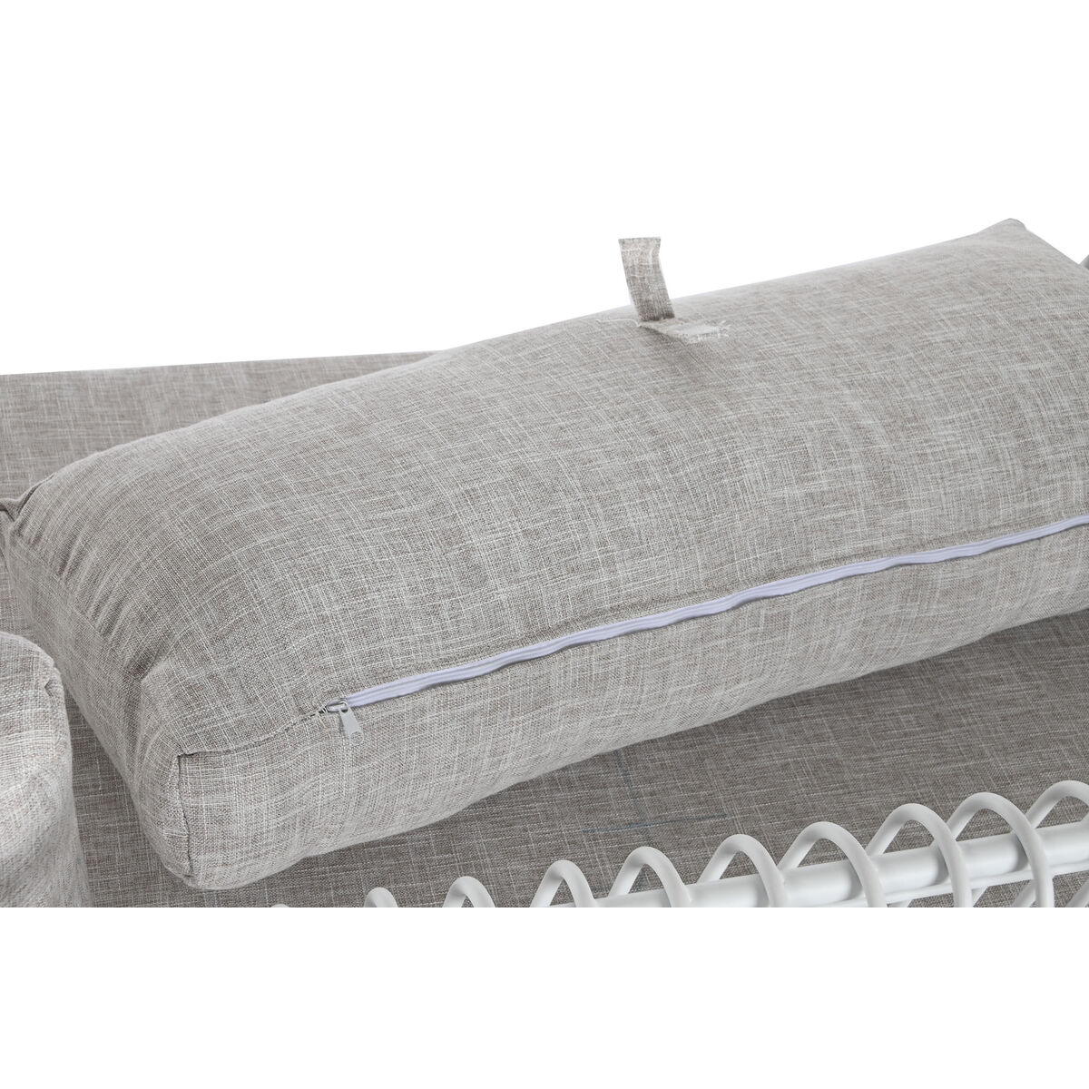 Soffa Home ESPRIT Vit Beige Metall 180 x 66 x 66 cm - 6