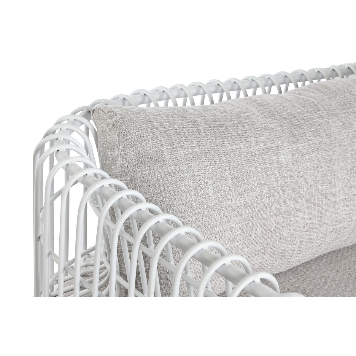 Soffa Home ESPRIT Vit Beige Metall 180 x 66 x 66 cm - 3