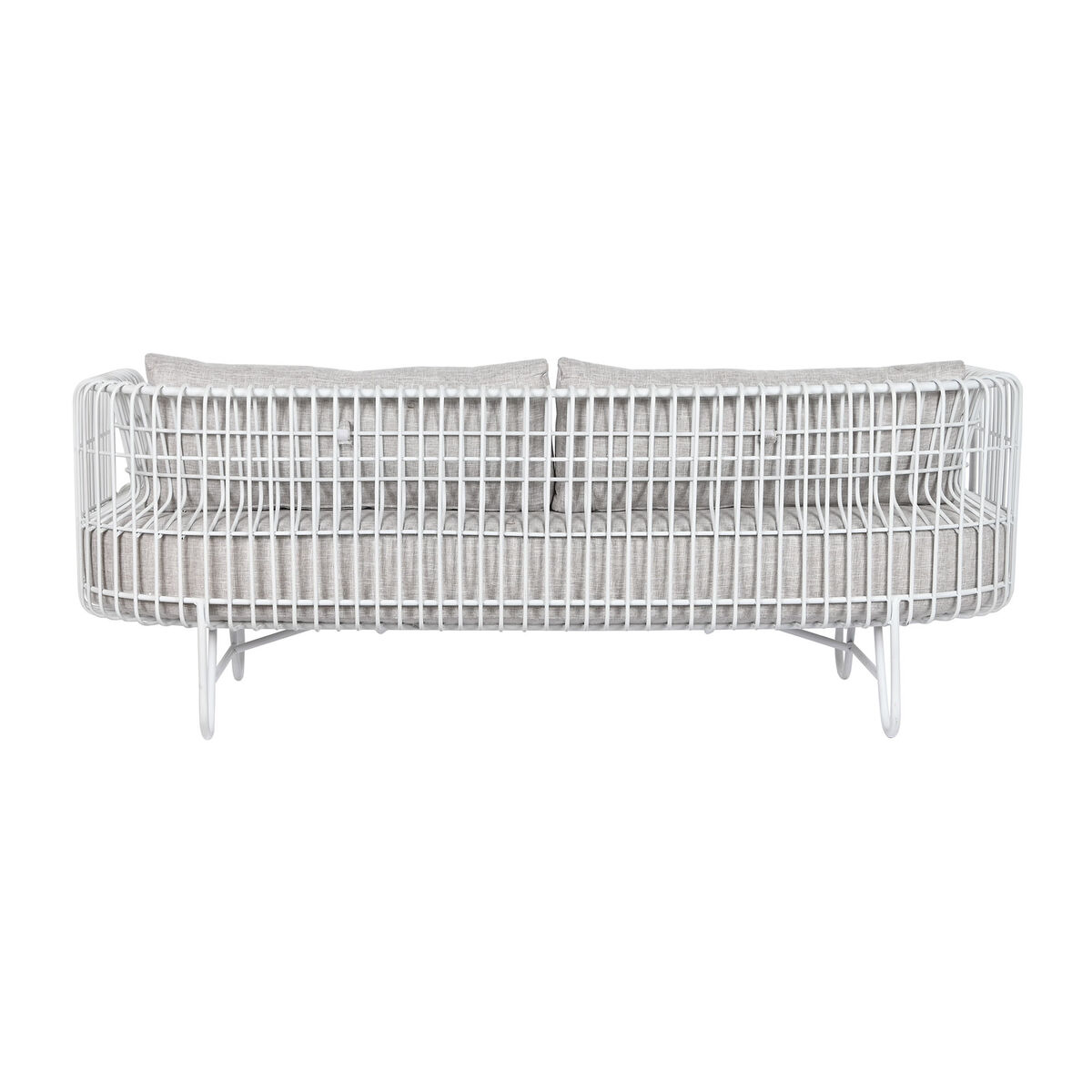 Soffa Home ESPRIT Vit Beige Metall 180 x 66 x 66 cm - 7