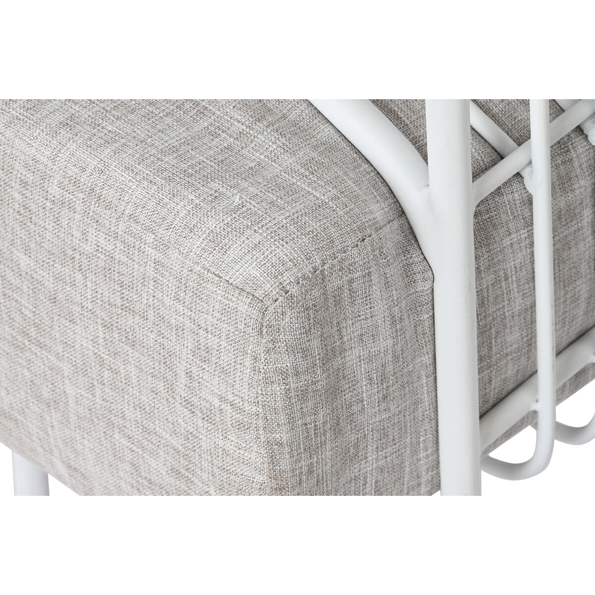 Soffa Home ESPRIT Vit Beige Metall 180 x 66 x 66 cm - 4